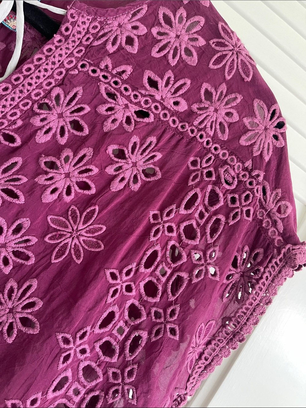Johnny Was Raspberry Pink Embroidered Tunic - Picture 5 of 6